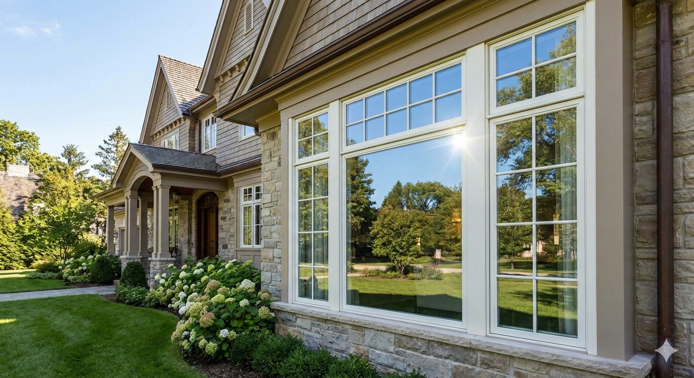 Sparkling clean windows on a beautiful Ottawa home